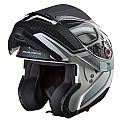 Κράνος Ανοιγόμενο MT Helmets Optimus SV SPDX One Άσπρο Μαύρο Ασημί Ματ MT HELMETS