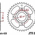 Rear sprocket JTR835 49 Teeth JT