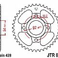 Γρανάζι JT Πίσω JTR835 49 Δόντια JT