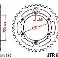 Rear sprocket JT JTA897 47 Teeth Aluminium JT