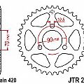 Rear sprocket JT JTR239 47 teeth
