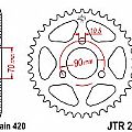 Γρανάζι πίσω JT JTR239 47 Δόντια