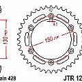 Γρανάζι πίσω JT JTR1249 51 Δόντια JT