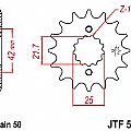 Γρανάζι JT Εμπρός JTF513 14-15-16-17-18 Δόντια (SUZUKI GSX600-R 750-1100-1300 GSF1250 KAWASAKI ZX600)