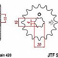 Γρανάζι JT Εμπρός JTF546 14-15 Δόντια KAWASAKI KX85 YAMAHA TT-R90 RT100 TT-R110