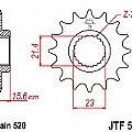 Γρανάζι JT Εμπρός JTF577.15 Δόντια YAMAHA TT600 XT 600 JT