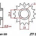 Front Sprocket JT JTF582 16 Teeth YAMAHA XJ600