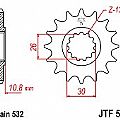 Front Sprocket JT JTF585 17 Teeth Yamaha XJR1200