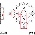 Front Sprocket JT JTF417 14-15-16 Teeth KAWASAKI KMX125-200 BN125 ELIMINATOR