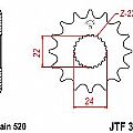 Γρανάζι JT Εμπρός JTF394 15-16-17 Δόντια APRILIA 125 AFI-RX-SX-MX-RS JT