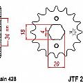 Front sprocket JT JTF259.14 Teeth HONDA CG125 / KYMCO 50-90KXR 90 MAXXER