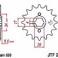Front sprocket JT JTF287.13 teeth HONDA CRF230 XR-XLR200 CB250 
