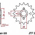 Γρανάζι εμπρόσθιο JT JTF287.13 δόντια HONDA CRF230 XR-XLR200 CB250 