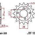 Front sprocket JT JTF1309.14 teeth HONDA TRX400 XR600-650 L