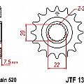 Γρανάζι εμπρόσθιο JT JTF1323.13SC δόντια HONDA CR125 R CRF250 R JT