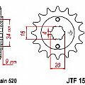 Front sprocket JT JTF1554.13 teeth YAMAHA YFS200 blaster / TT-R230 (05-12)