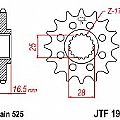Front sprocket JT JTF1904.16.17 KTM 950 / 990 Adventure / RC8 1190