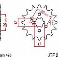 Γρανάζι εμπρόσθιο JT JTF252.12 δόντια HONDA C50 GLX  JT
