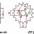 Front sprocket JT JTF253.14 teeth HONDA  INNOVA(02-04)