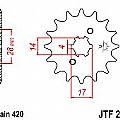 Γρανάζι εμπρόσθιο JT JTF247.13 δόντια HONDA C50 ACTIVE 50