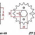 Front sprocket JT JTF264.17 teeth YAMAHA DT 200R / 125LC ITALY