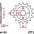 Γρανάζι εμπρόσθιο JT JTF276.15 δόντια CM250 /TB CB400 NB NC