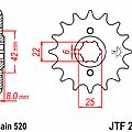 Front sprocket JT JT JTF281.14 teeth XR600 XR600 R XL250 RC JT