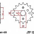 Γρανάζι εμπρόσθιο JT JTF 1263.14 δόντια CRYPTON - R   JT