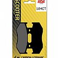 Motorcycle Brake pads SBS 104CT FA92-323/2 MAXI SCOOTER 125-249CCM SBS