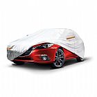 AMIO ALUMINIUM WITH ZIP REFLECTIVE CAR COVER 120G - LARGE (480 X 180 X 120 CM)