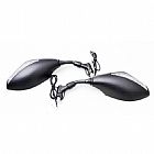 MIRRORS WITH INDICATOR SET EMGO 26190 BLACK 10MM