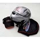 FLIP-UP HELMET SILVER NITRO F-340