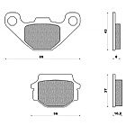 ORGANIC DISK PAD KAWASAKI KLE 500 / 250 (00)