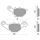 ΣΕΤ ΤΑΚΑΚΙΑ ΠΙΣΩ ΜΕ ΕΝΙΣΧΥΣΗ KEVLAR NEWFREN FD222BKS ΓΙΑ SUZUKI AN 150 (96-00)