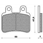 SET PADS FRONT NEWFREN FD323BKS WITH KEVLAR PEUGEOT ELYSTAR 125-150 (02)