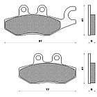 SET PADS REAR NEWFREN FD365BE X8 400 (06) / BEVERLY 350
