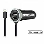 CAR CHARGER 12 / 24V IPHONE LIGHTNING + 2XUSB 2.4A PRO