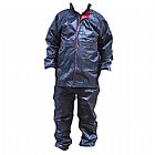 WATERPROOF MOTORCYCLE RAIN COAT SET IN BLACK