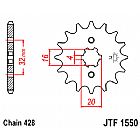 ΓΡΑΝΑΖΙ ΕΜΠΡΟΣΘΙΟ JT JTF1550.14 ΔΟΝΤΙΑ YAMAHA WR 125R / YZF 125R