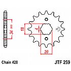 FRONT SPROCKET JT JTF259.14 TEETH HONDA CG125 / KYMCO 50-90KXR 90 MAXXER