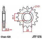 FRONT SPROCKET JT JTF578 15-16 TEETH YAMAHA FZR400 SR500 XTZ750