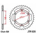 REAR SPROCKET JTR828 47-48 TEETH