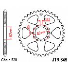 REAR SPROCKET JTR845 45 TEETH