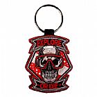 SKULL EXPLORE OR DIE KEY RING