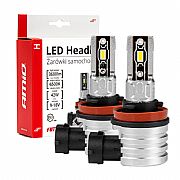 Λάμπες LED Σετ AMIO H8/H9/H11 H-SERIES 9>18V 42W 6500K 3600lm +200% CSP LED 2 TEM.