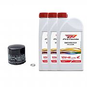 Service packet 3 Oils, Oil filter genuine & wosser oil cap HONDA  XLV700 TRANSALP