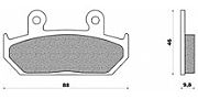 Organic Front Disk Pad XL 600 V TRANSALP (91-93)