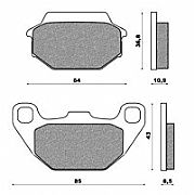 Set Pads Front NEWFREN FD269BE KYMCO AGILITY 125 R16 (08)