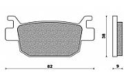 Σετ τακάκια πίσω οργανικά NEWFREN FD401BE για HONDA SH 150i-300i (07-)