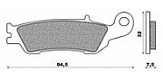 Set Pads Metallic Front NEWFREN FD411S2 YAMAHA YZ 125 (08-11)